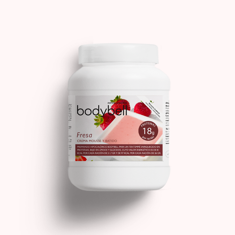 Bote crema, mousse y batido sabor Fresa